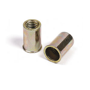 Tuerca autoinsertable remachable - AMSERT - AMECA - cilíndrica / de metal / de cabeza avellanada