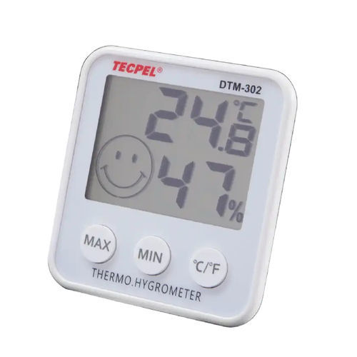 Termo-higrómetro digital - DTM-302 - Tecpel  Co., Ltd. - para instalación en pared / temperatura / de humedad