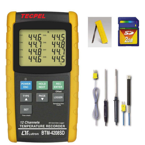 Registrador de datos de temperatura - BTM-4208SD - Tecpel  Co., Ltd. - USB / RS-232 / con pantalla LCD