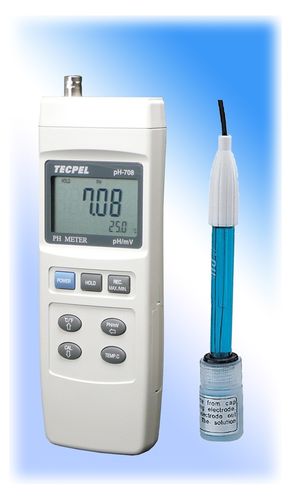 PHmetro portátil - pH 708 - Tecpel  Co., Ltd. - de proceso / con pantalla LCD / con termómetro