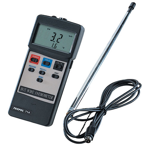 Anemómetro de hilo caliente - AVM-714 - Tecpel  Co., Ltd. - digital / portátil