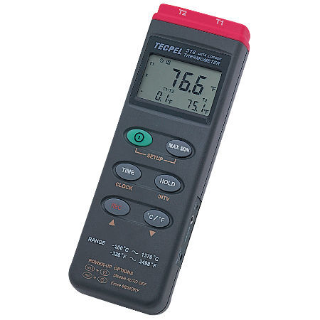 Registrador de datos de temperatura - DTM-318 - Tecpel  Co., Ltd. - USB / TCK / con pantalla