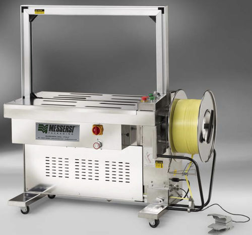 Flejadora semiautomática - M2 - MESSERSI' PACKAGING - de palés / de productos alimentarios / de acero inoxidable