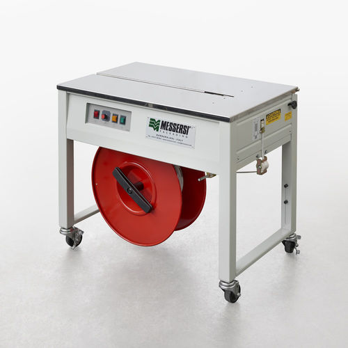 Flejadora semiautomática - M1 - MESSERSI' PACKAGING - para cajas de cartón / para cintas de flejado de polipropileno / 220 V monofásico