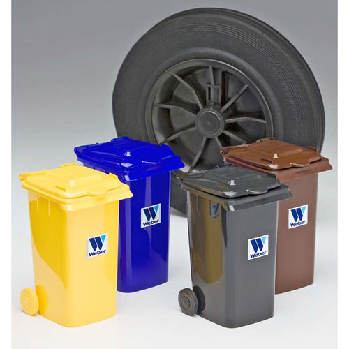 Contenedor de residuos de plástico - MINI - Weber GmbH & Co. KG Abfallbehaelter & Container - para residuos urbanos / con tapa / con 2 ruedas
