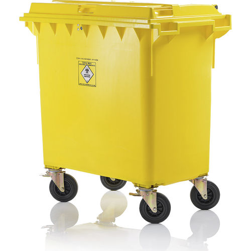 Contenedor de residuos de PEAD - MGB 660 L - Weber GmbH & Co. KG Abfallbehaelter & Container - para residuos médicos / con tapa / 4 ruedas