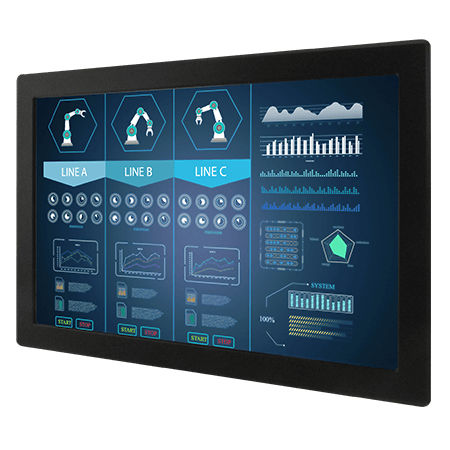 Visualizador con pantalla táctil resistiva - W22L100-PMA3HB - Winmate, Inc. - 1920 x 1080 / 21,5" / industrial