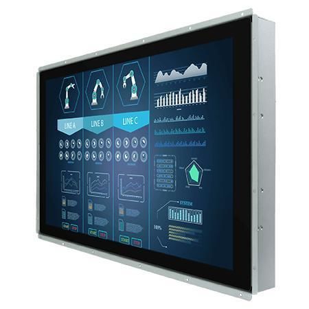 Monitor con tecnología capacitiva proyectada - W24L100-POA2 - Winmate, Inc. - con pantalla táctil multipuntos / industrial / 24"