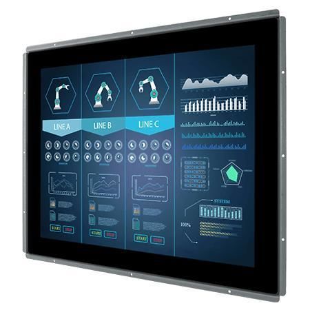 Monitor LCD - R17L100-POM1 - Winmate, Inc. - con tecnología capacitiva proyectada / pantalla táctil capacitiva PCAP / de pantalla táctil multipunto