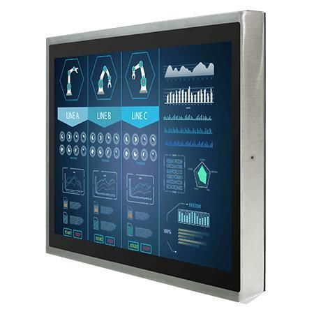 Monitor con tecnología capacitiva proyectada - R19L100-SPM1 - Winmate, Inc. - pantalla táctil capacitiva PCAP / con pantalla táctil multipuntos / para aplicaciones higiénicas