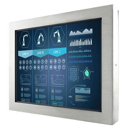 Monitor táctil - R19L300-65M1 - Winmate, Inc. - con pantalla táctil resistiva / para máquina industrial / de visualización