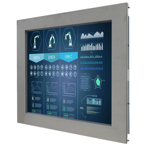 Monitor LCD - S17L500-STM1 - Winmate, Inc. - con pantalla táctil resistiva / industrial / 17"