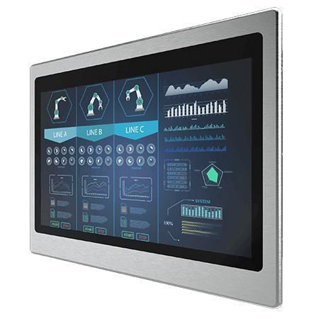 Monitor táctil - W15L100-PPL1OD - Winmate, Inc. - con pantalla táctil multipuntos / con tecnología capacitiva proyectada / pantalla táctil capacitiva PCAP