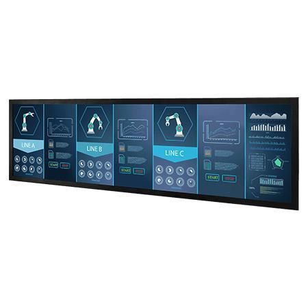 Monitor LCD - W38L100-CHA1 - Winmate, Inc. - de comunicación visual / 37" / 1920 x 540