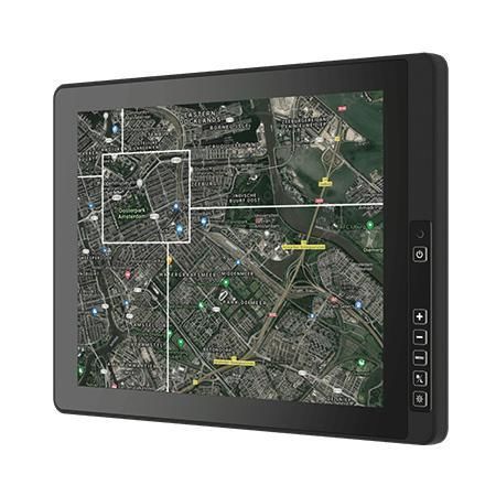 Monitor con tecnología capacitiva proyectada - R15L100-67N1-NI - Winmate, Inc. - con pantalla táctil resistiva de 5 hilos / para uso exterior / para vehículo