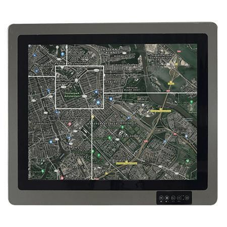 Monitor táctil - R19L100-67N1-NI - Winmate, Inc. - con pantalla táctil multipuntos / con tecnología capacitiva proyectada / pantalla táctil capacitiva PCAP