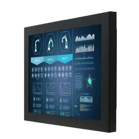 Monitor LCD - R12L600-CHM2 - Winmate, Inc. - con pantalla táctil resistiva / para interfaz HMI / 12,1"