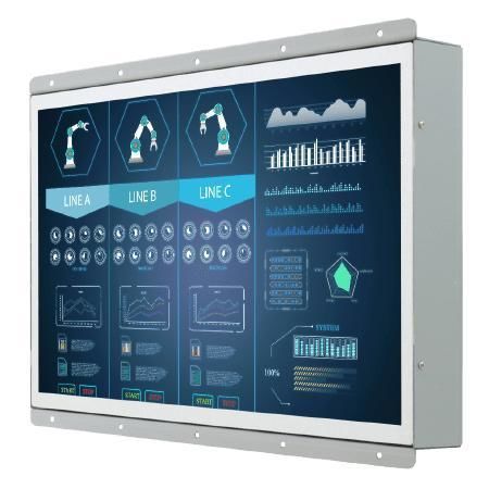 Monitor LCD - W12L100-OFM9 - Winmate, Inc. - con pantalla táctil resistiva / industrial / de visualización