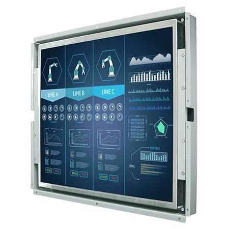Monitor LCD - S17L500-OFM1 - Winmate, Inc. - con pantalla táctil resistiva / industrial / de visualización