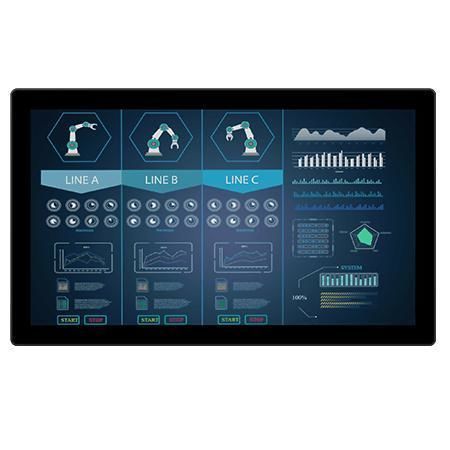 Monitor LCD - W24L100-PTA2 - Winmate, Inc. - con pantalla táctil multipuntos / con tecnología capacitiva proyectada / para la industria