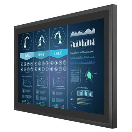 Monitor LCD - W24L100-PCA2 - Winmate, Inc. - con pantalla táctil multipuntos / con tecnología capacitiva proyectada / industrial