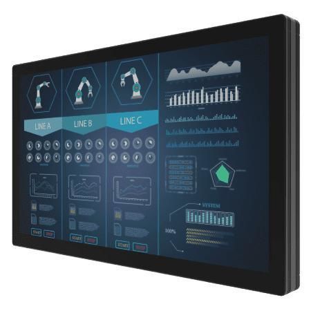 Monitor con pantalla táctil multipuntos - W27L100-PCA1 - Winmate, Inc. - con tecnología capacitiva proyectada / LCD / industrial