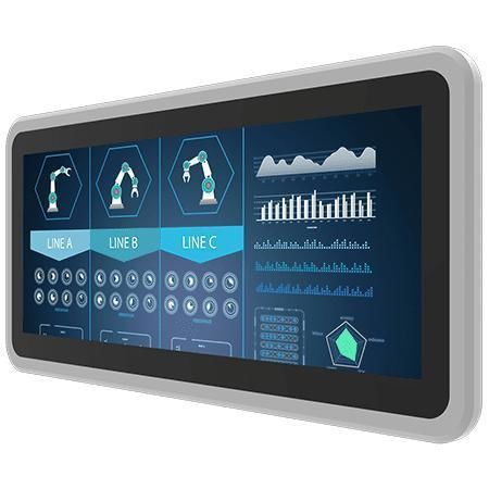 Monitor con pantalla táctil multipuntos - W12L100-PPB1 - Winmate, Inc. - con tecnología capacitiva proyectada / pantalla táctil capacitiva PCAP / 12,3"