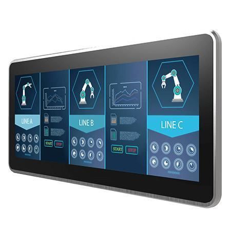 Monitor de pantalla táctil multipunto - W15L100-PPB2 - Winmate, Inc. - con tecnología capacitiva proyectada / para máquina industrial / para interfaz HMI