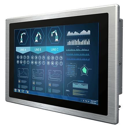Monitor con pantalla táctil multipuntos - W15L100-PPA4 - Winmate, Inc. - con tecnología capacitiva proyectada / pantalla táctil capacitiva PCAP / industrial