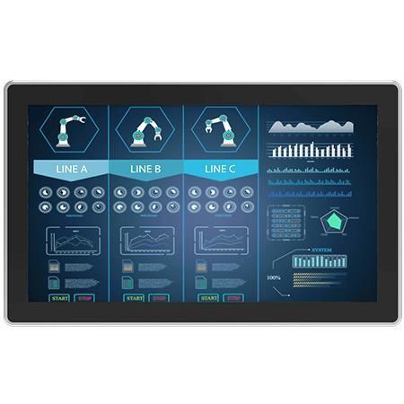 Monitor LCD - W24L100-PPA2 - Winmate, Inc. - con pantalla táctil multipuntos / con tecnología capacitiva proyectada / industrial
