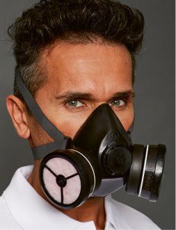 Máscara de protección semimáscara - Polimask DUPLO Combi A1-P1R D - EKASTU Safety - de 2 filtros / contra partículas / ligera