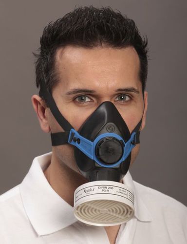 Máscara de protección semimáscara - Polimask 330 - EKASTU Safety - de 1 filtro / de conexión de rosca