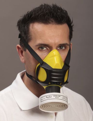 Máscara de protección semimáscara - Polimask ALFA/Silicone - EKASTU Safety - de 1 filtro / de conexión de rosca