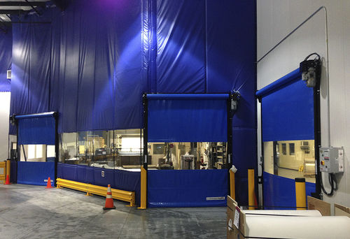 Cortina de tejido - TZ - Rite-Hite - de PVC / aislada / de protección contra la radiación térmica