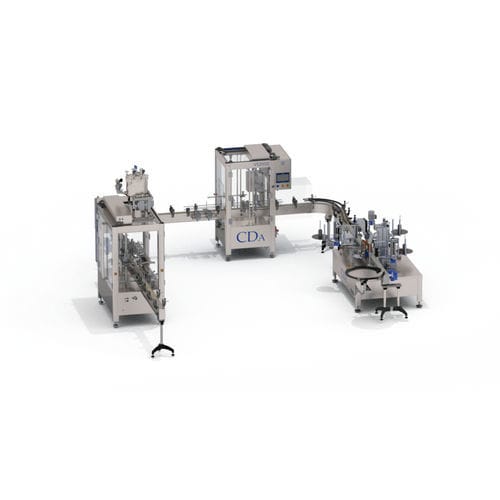Llenadora taponadora etiquetadora automática - K Line S &ndash; VS2000 &ndash; Ninon Mix - CDA - para pintura / para productos químicos / para productos cosméticos