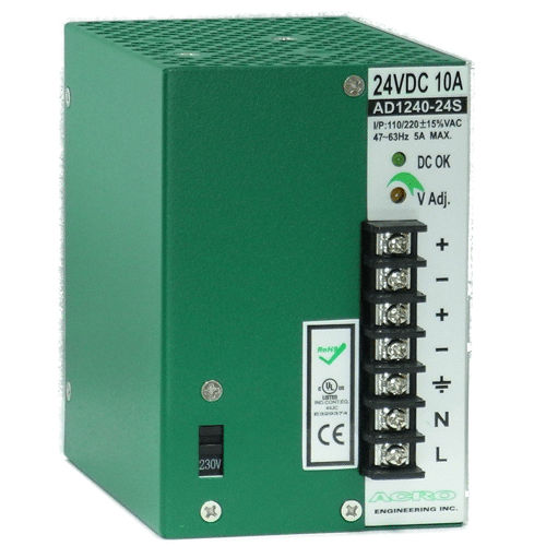 Alimentación eléctrica en riel DIN - AD1240S series - Acro Engineering inc. - AC/DC / de múltiples salidas / robusta