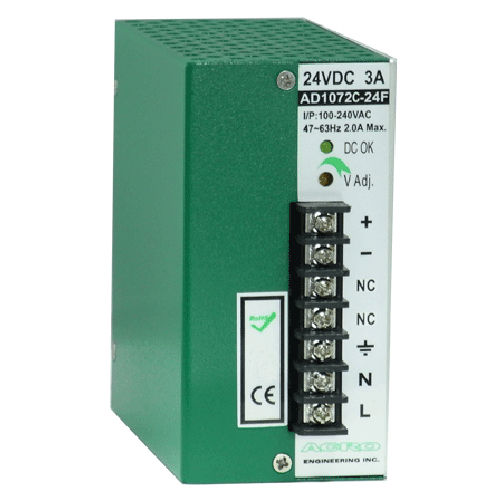 Cargador de baterías para vehículo eléctrico - AD1072CF series - Acro Engineering inc. - en riel-DIN / ácido-plomo / inteligente