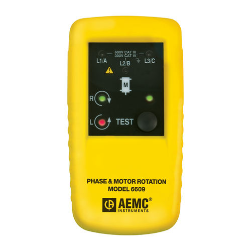 Indicador de potencia - 6609 - AEMC Instruments - de secuencia de fases / LED / de mano