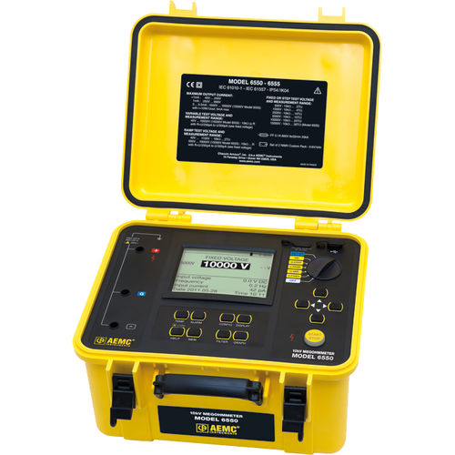 Comprobador de aislamiento - 6550  - AEMC Instruments - de resistencia de aislamiento / de instalación eléctrica / portátil