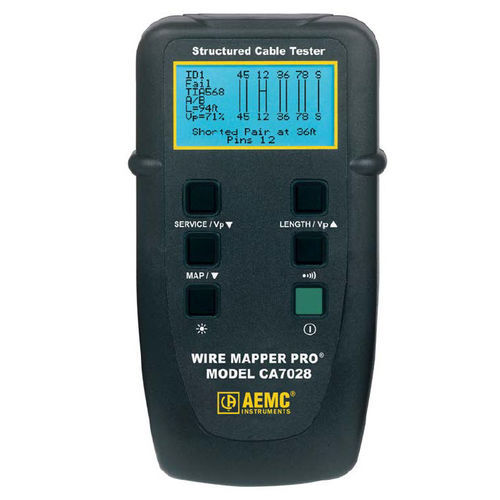 Comprobador para red - CA7028 - AEMC Instruments - de tensión / de impedancia / de cableado