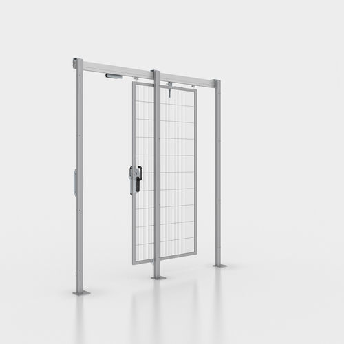 Puerta corredera - HANS GEORG BRÜHL - de aluminio / de acero / para interior