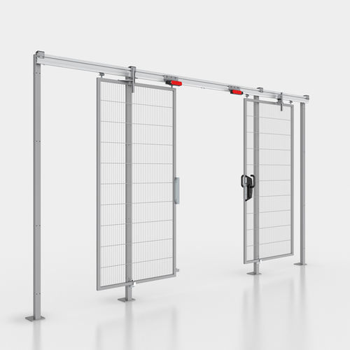 Puerta corredera - DST - HANS GEORG BRÜHL - de aluminio / de acero / para interior