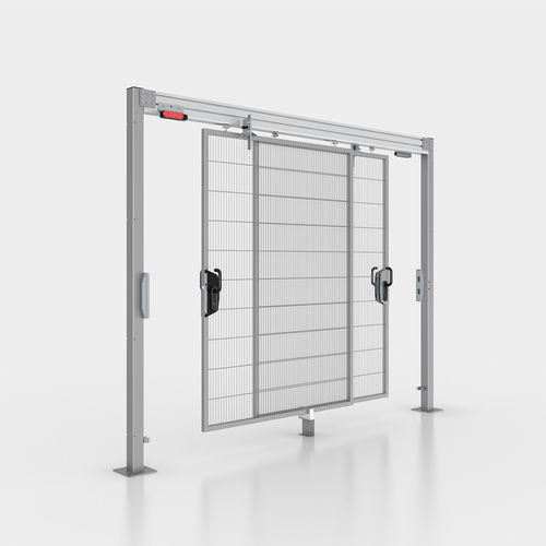 Puerta corredera - STB - HANS GEORG BRÜHL - de aluminio / de acero / para interior