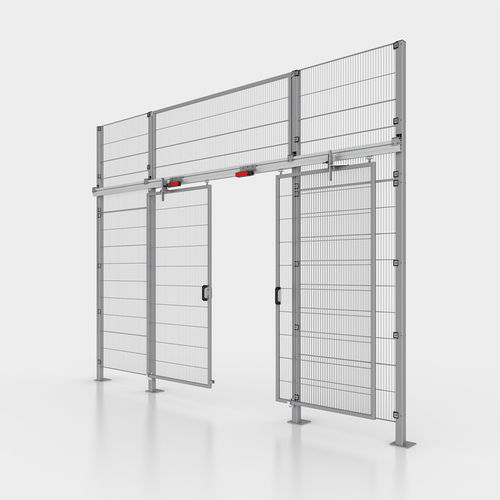 Puerta corredera - DSTO - HANS GEORG BRÜHL - de aluminio / de acero / para interior