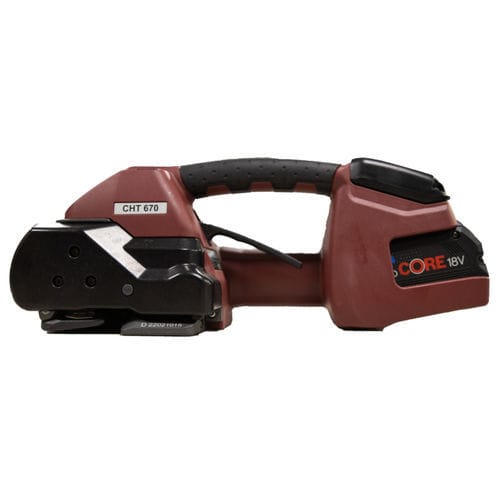 Aparato flejador manual - CHT 670 - Cyklop - alimentado por batería / para cintas de flejado de plástico / para flejes metálicos