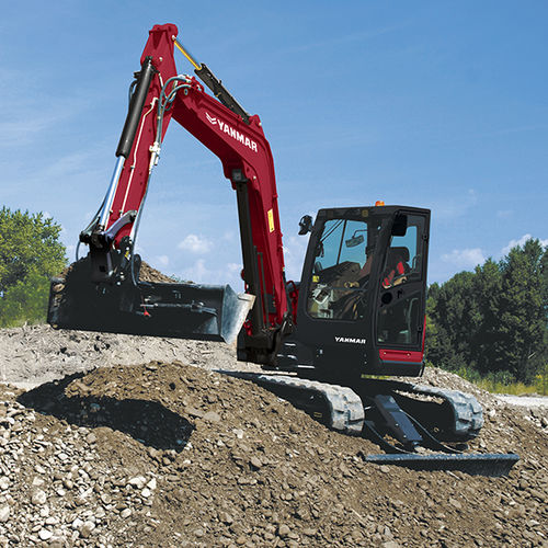 Excavadora mediana - ViO80-1 - YANMAR COMPACT EQUIPMENT EMEA S.A.S. - con orugas / Tier 4 provisional / para obra de construcción