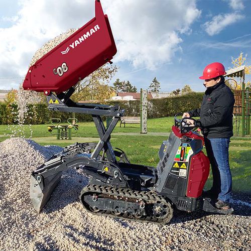 Mini-dúmper con orugas - C08 Hi Tip - YANMAR COMPACT EQUIPMENT EMEA S.A.S. - diésel / de descarga frontal / con volquete de elevación