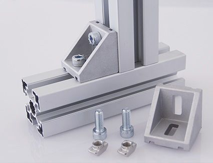 Soporte en escuadra para ensamblaje - 3.21.45 series - Modular Assembly Technology - de aluminio / forjado