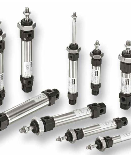 Cilindro neumático - P1A - Parker Hannifin France SAS - con varilla de paso / de pistón magnético / de doble efecto