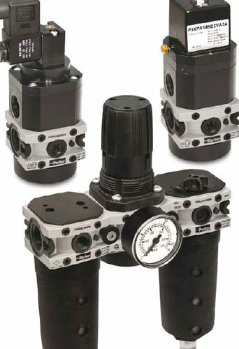 Filtro regulador lubricador de aire - P3X series - Parker Hannifin France SAS - modular